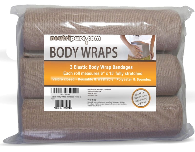 Neutripure Body Wrap Support - Elastic Stretch Bandages - Washable and extra wide (Pack of 3) - Image 1